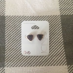 gold & purple earrings